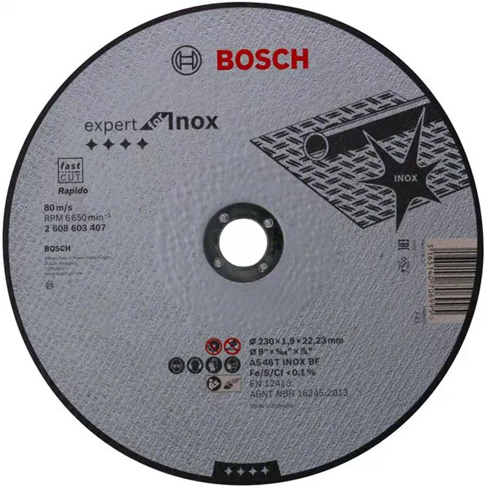 Disco de corte 230 x 1.9mm Expert for Inox BOSCH 1