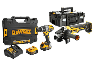 Kit XR18V Berbequim Percussão sem escovas XRP 18V + Rebarbadora sem escovas 125mm XR18V DEWALT