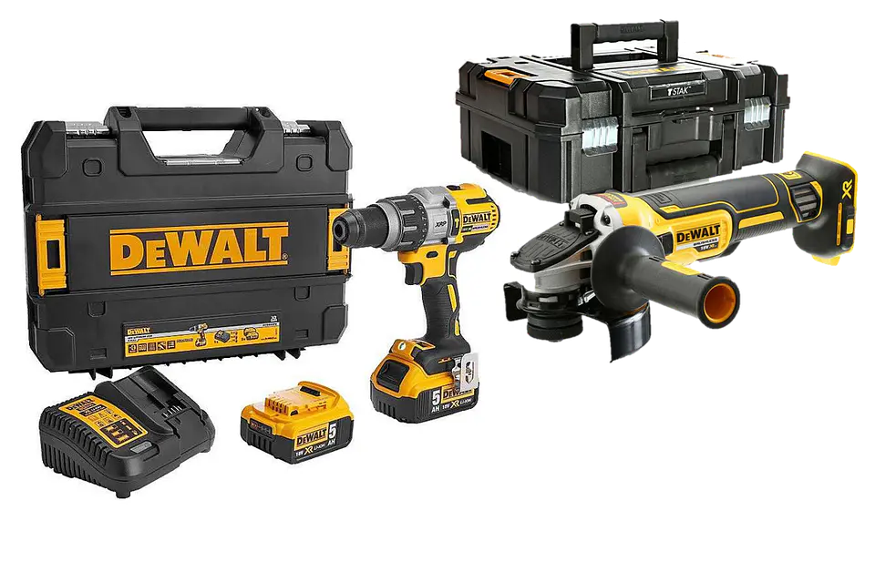 Kit XR18V Berbequim Percussão sem escovas XRP 18V + Rebarbadora sem escovas 125mm XR18V DEWALT 1