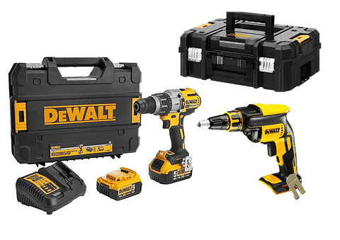 Kit XR18V Berbequim Percussão sem escovas XRP 18V + Aparafusadora Pladur sem escovas XR 18 V DEWALT