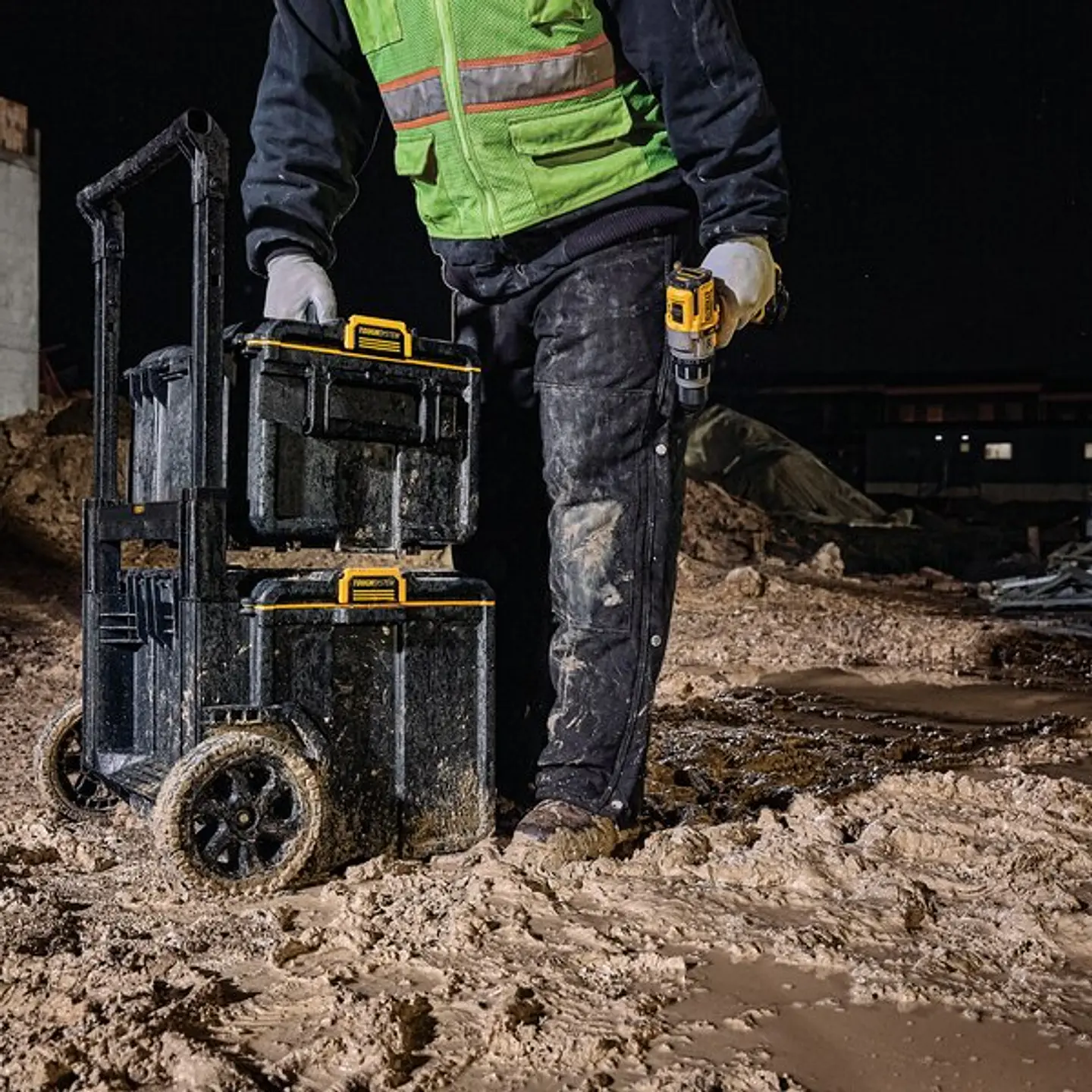 Mala para ferramentas com pega e rodas (Trolley) ToughSystem™ 2.0 DS450 DEWALT 3