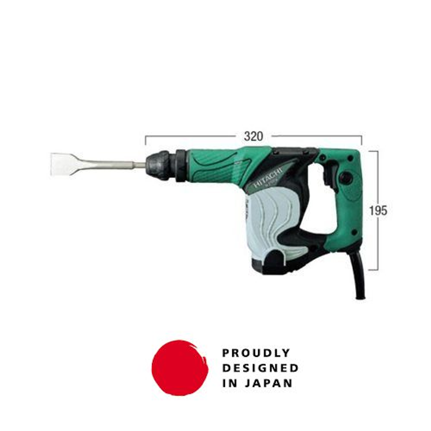 Martelo demolidor ligeiro 3Kg SDS Plus H25PVZ HIKOKI (Ex HITACHI) 2