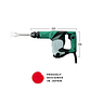 Martelo demolidor ligeiro 3Kg SDS Plus H25PVZ HIKOKI (Ex HITACHI) - Thumbnail 2
