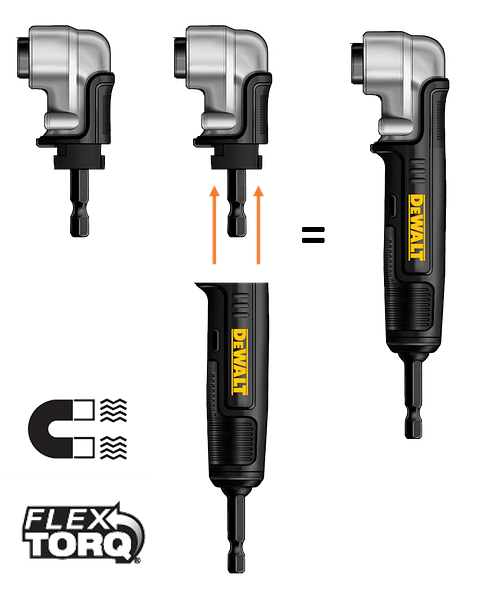 Adaptador Angular 2 em 1 FLEXTORQ DT20500 DEWALT