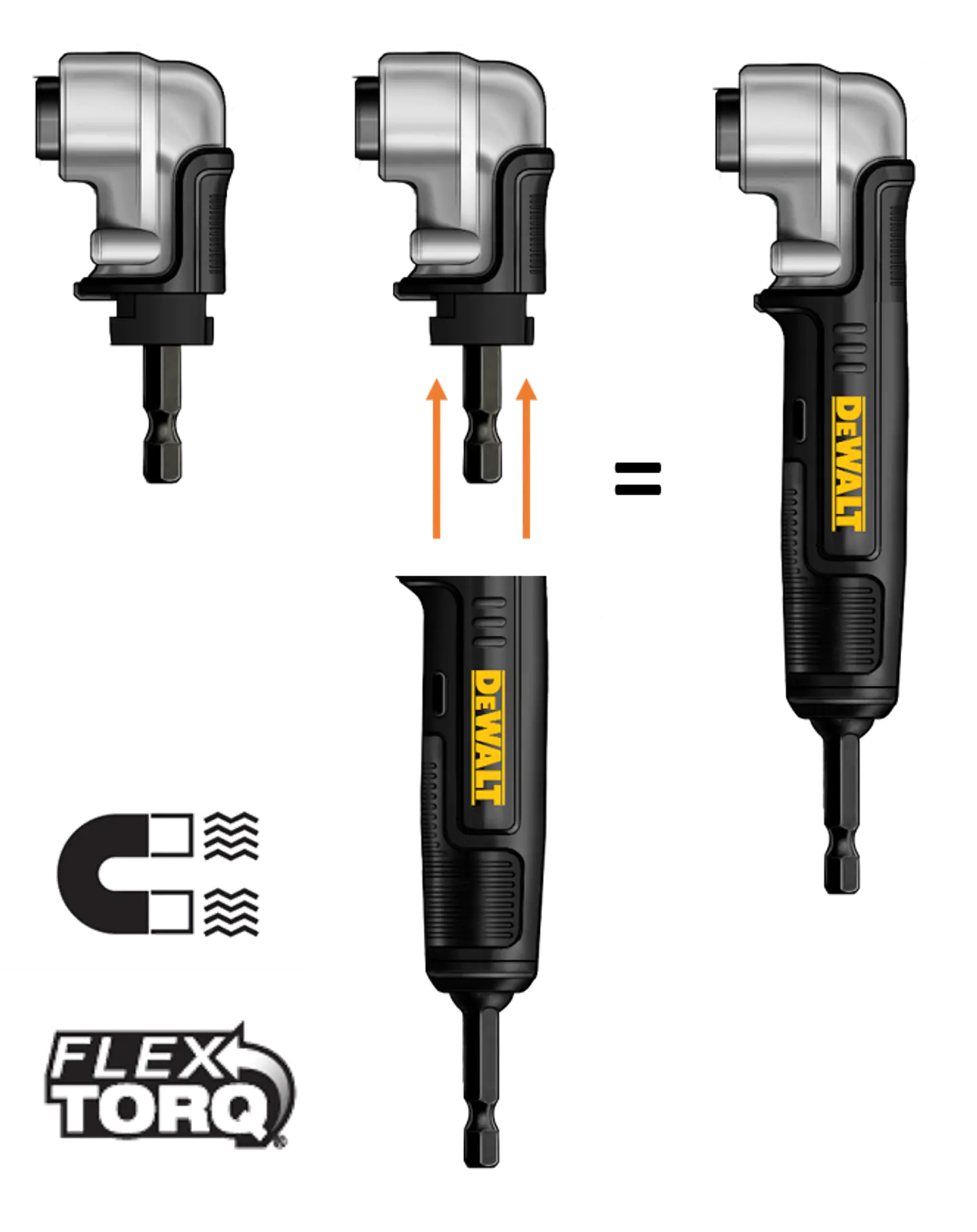 Adaptador Angular 2 em 1 FLEXTORQ DT20500 DEWALT 1