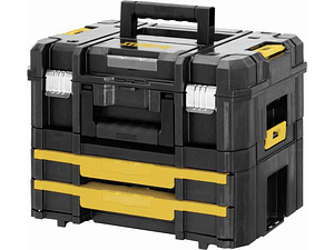 Kit Mala IP54 TSTAK + CAIXA DUPLA TSTAK DEWALT