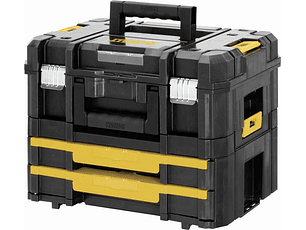 Kit Mala IP54 TSTAK + CAIXA DUPLA TSTAK DEWALT