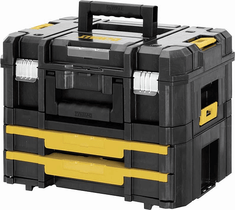 Kit Mala IP54 TSTAK + CAIXA DUPLA TSTAK DEWALT