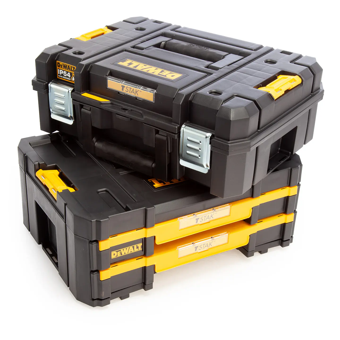 Kit Mala IP54 TSTAK + CAIXA DUPLA TSTAK DEWALT 3
