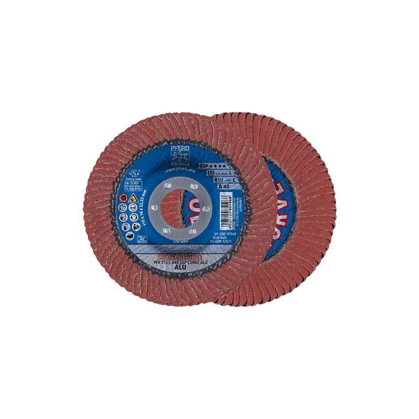 Disco de lixa Lamelas 115mm POLIFAN CURVE PREMIUM SGP ALUMINIO PFERD