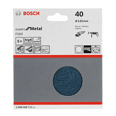Disco de lixa 125mm Expert for Metal com velcro BOSCH (25un.)