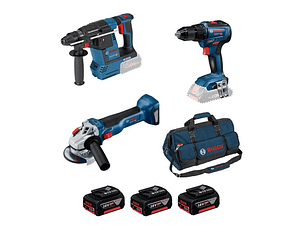 Conjunto Martelo SDS Plus, Rebarbadora e Aparafusadora Brushless BOSCH