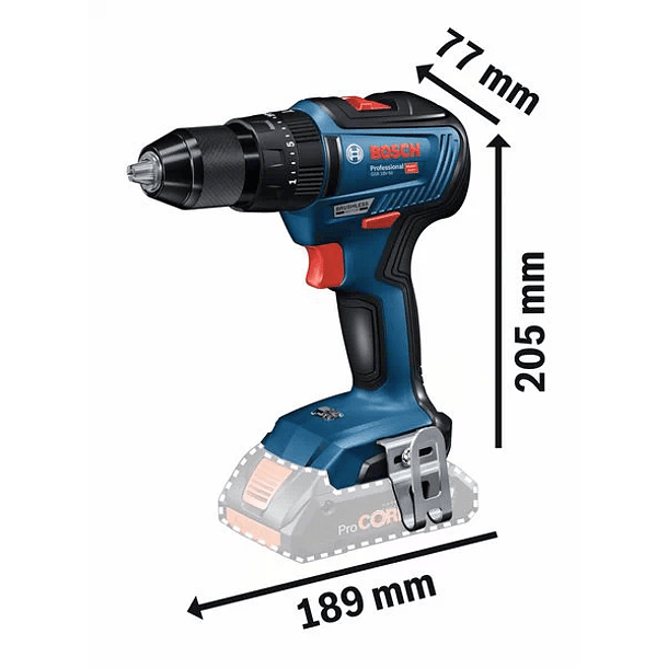 Aparafusadora Berbequim com percussão SEM ESCOVAS GSB 18V-55 BOSCH 2