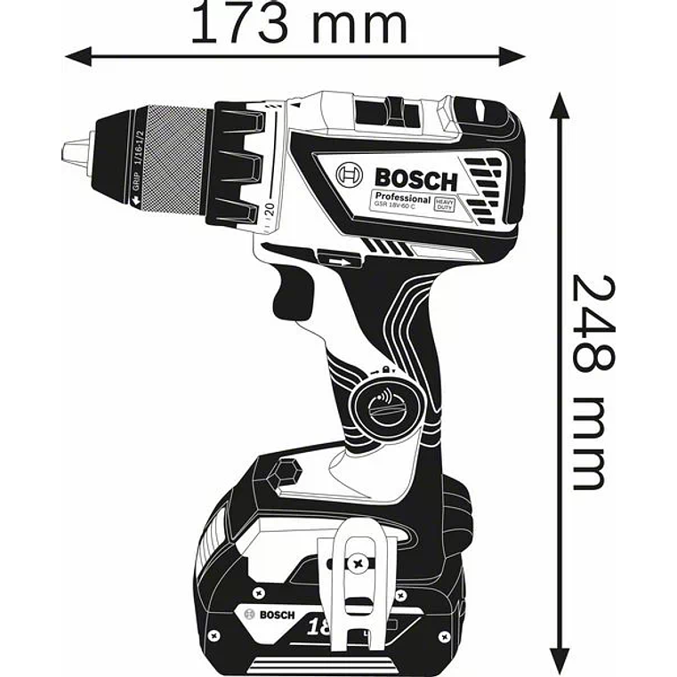 Aparafusadora Berbequim sem escovas 18V GSR 18V-60 C BOSCH 2