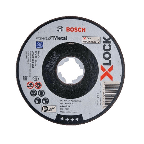 Disco de Corte 125mm X-LOCK EXPERT FOR METAL BOSCH (5 Un.)