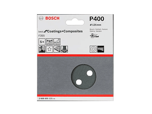 Folha de Lixa 125mm F355 BEST FOR COATINGS AND COMPOSITES BOSCH (5 Un.)