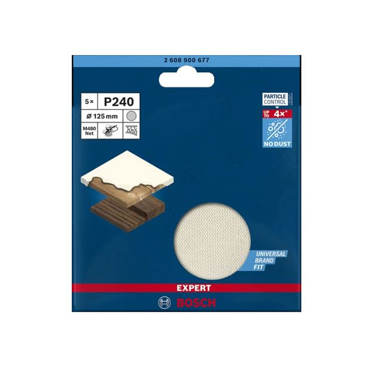 Folha de lixa 125mm EXPERT M480 BOSCH (5 Un.) 3