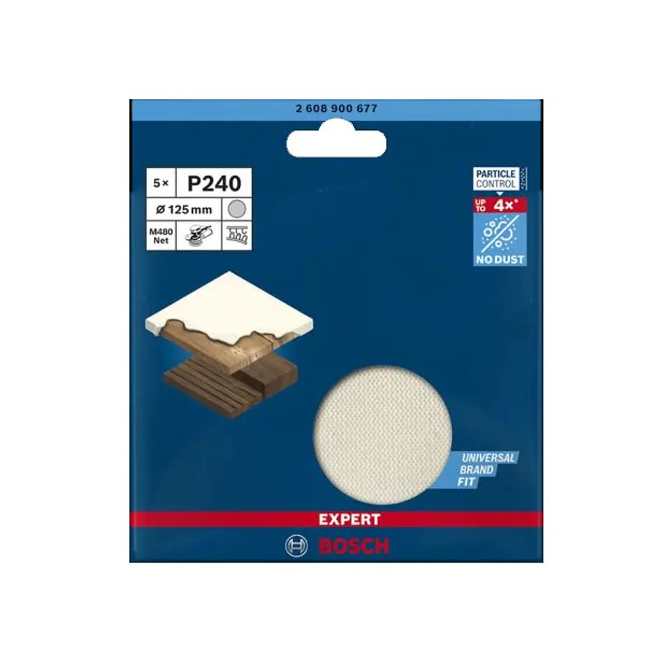Folha de lixa 125mm EXPERT M480 BOSCH (5 Un.) 3