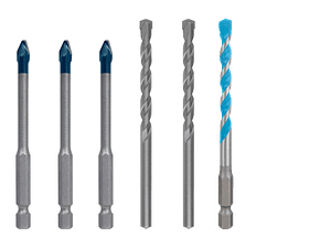 Conjunto de 5+1 Brocas de Cerâmica, Betão e Multimaterial BOSCH