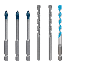 Conjunto de 5+1 Brocas de Cerâmica, Betão e Multimaterial BOSCH