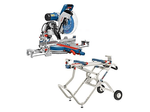 Serra de cortes transversais e de meia esquadria GCM 12 GDL + Mesa serra GTA 2500W BOSCH