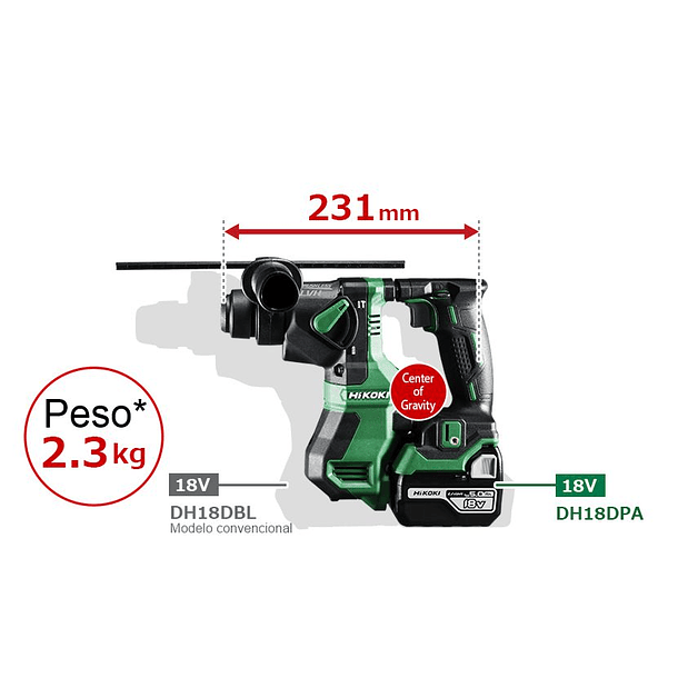 Martelo Perfurador a bateria DH18DPA 18V HIKOKI (Ex-HITACHI) 3