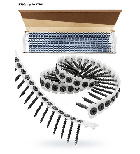 Parafusos em Fita para Gesso Cartonado 3,6mmX25mm 1000 Uni HIKOKI (Ex.-HITACHI)