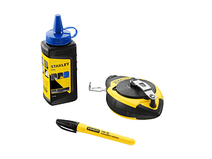 Kit Traçador de Linhas (Fio Blue) + Pó Azul + Marcador Preto 0-47-681 FATMAX STANLEY