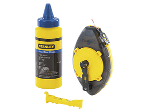 Kit Traçador de Linhas (Fio Blue) + Pó Azul + Nível 0-47-465 PowerWinder STANLEY