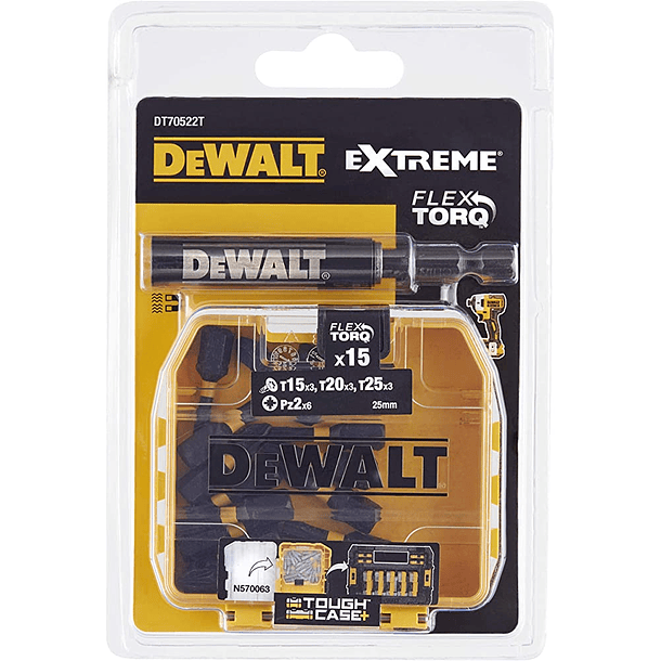 Jogo Bits 16 Peças DT70522T FLEXTORQ DEWALT 2