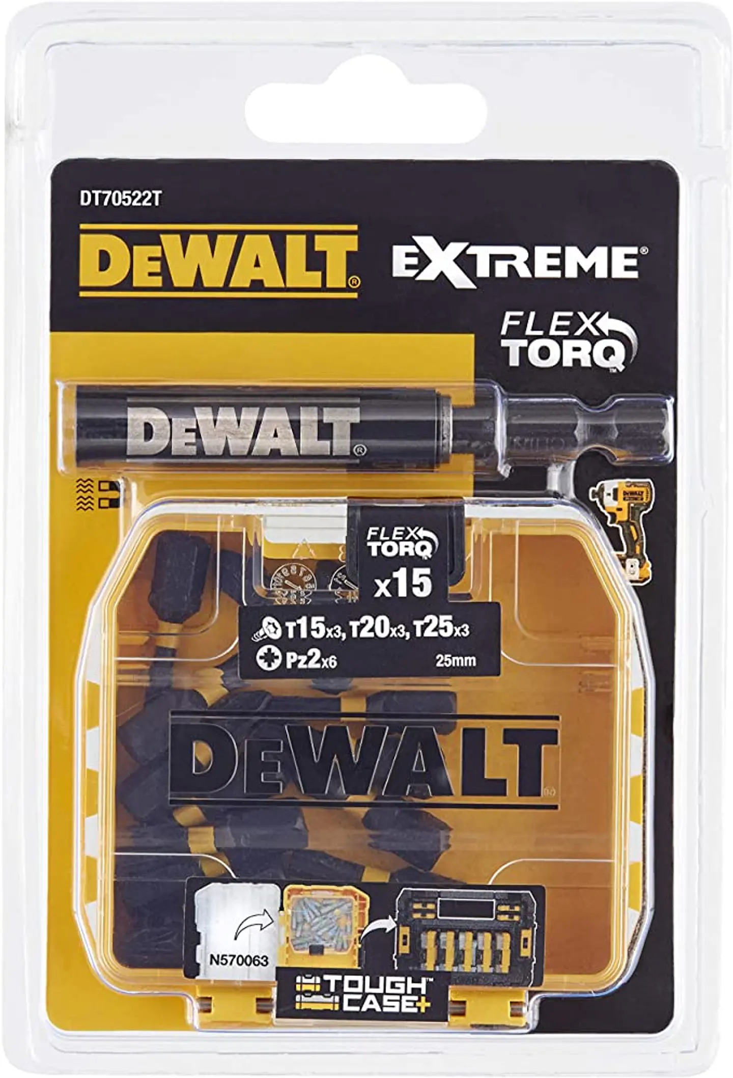 Jogo Bits 16 Peças DT70522T FLEXTORQ DEWALT 2
