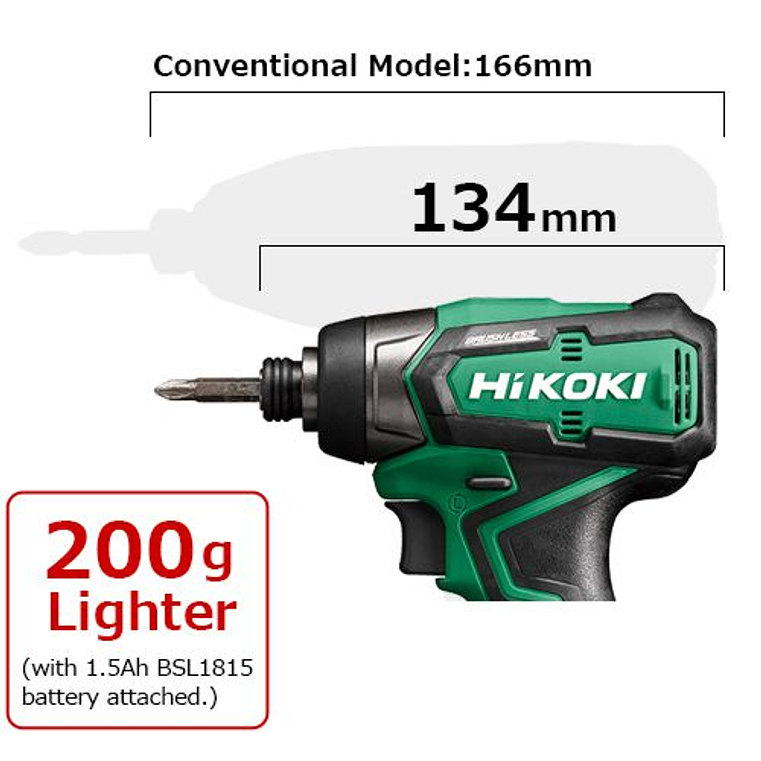 Aparafusadora de impacto 140Nm WH18DD HIKOKI (Ex HITACHI) 2