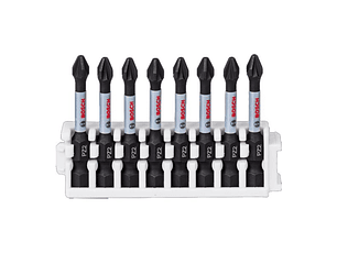 Conjunto 8 pontas de aparafusar impacto PZ2x50mm BOSCH