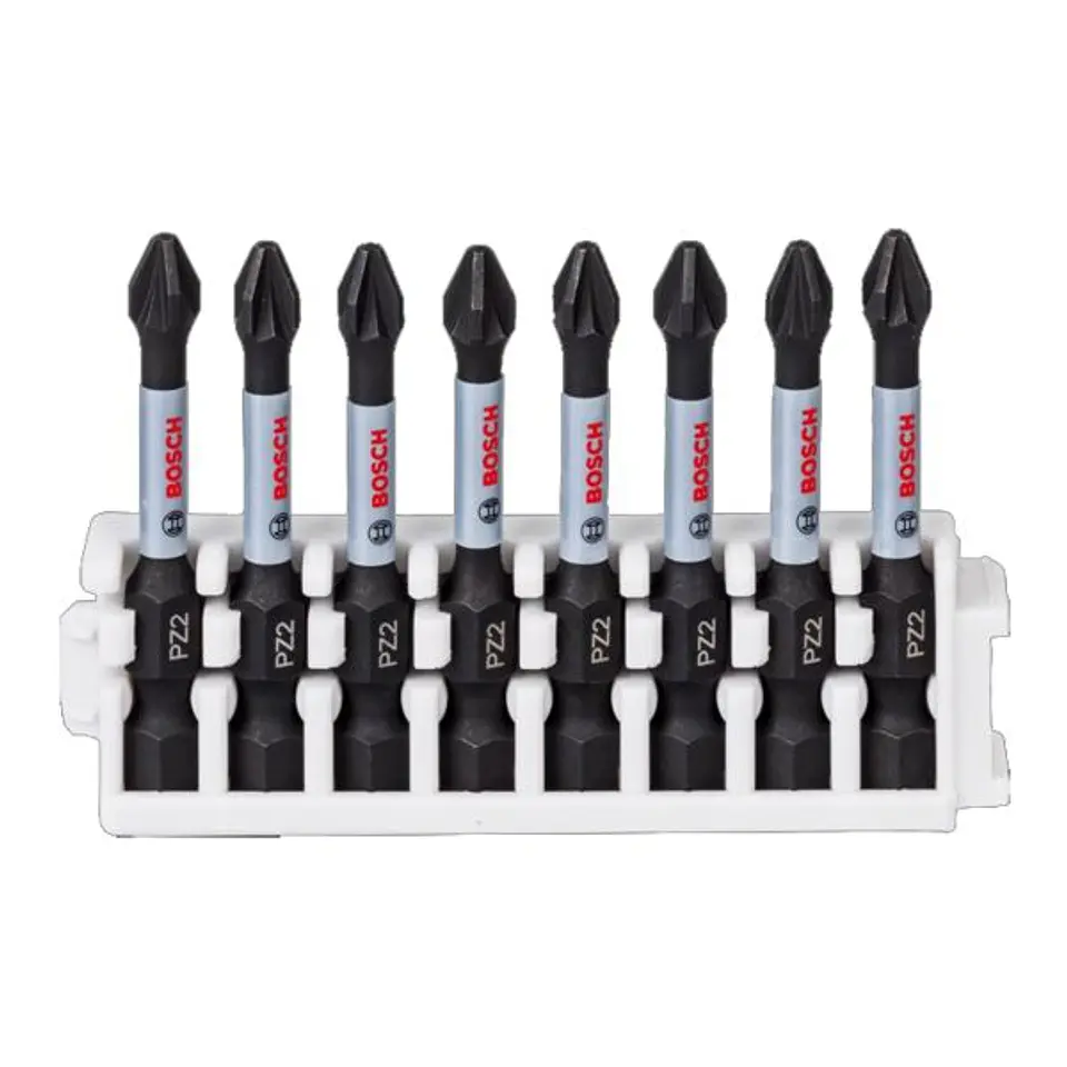Conjunto 8 pontas de aparafusar impacto PZ2x50mm BOSCH 1