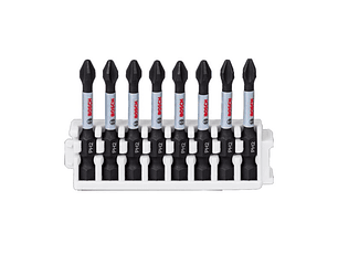 Conjunto 8 pontas de aparafusar impacto PH2x50mm BOSCH