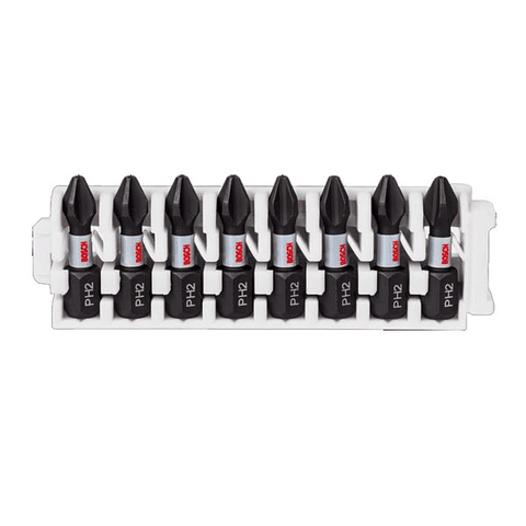 Conjunto 8 pontas de aparafusar impacto PH2x25mm BOSCH