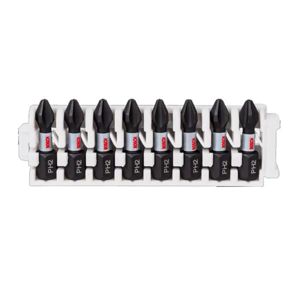 Conjunto 8 pontas de aparafusar impacto PH2x25mm BOSCH 1