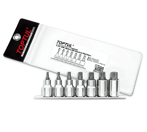 Jogo de chaves de Caixa com 7 Peças XZN 1/2'' TOPTUL