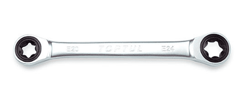 Chave Torx Dupla com Roquete TOPTUL