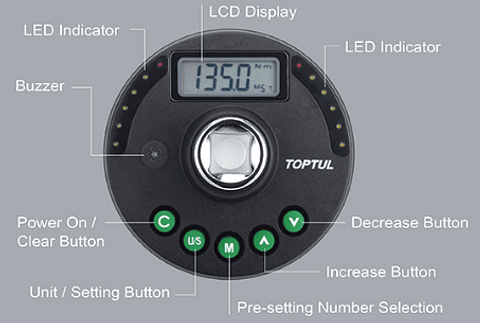 Adaptador Digital Torque / Angular TOPTUL