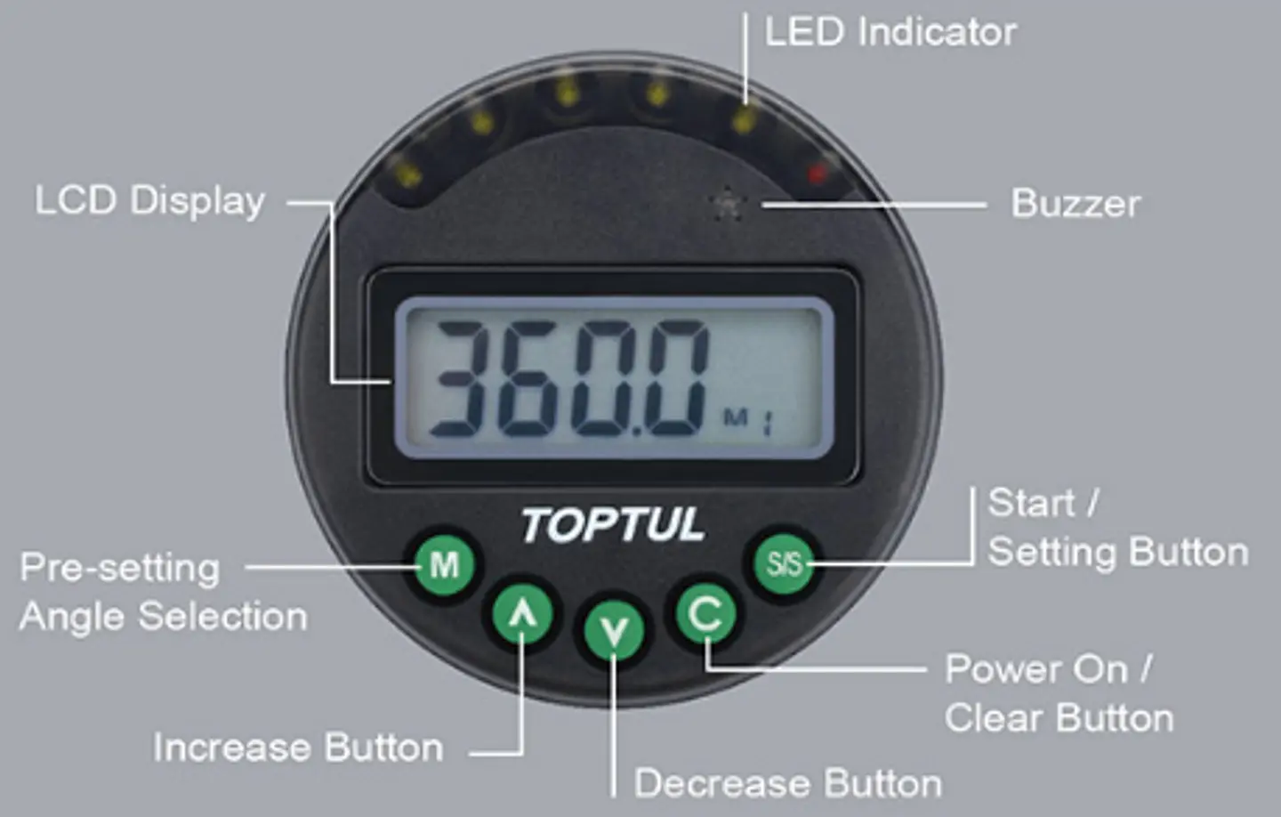 Adaptador Digital Angular DTD-360A TOPTUL 2