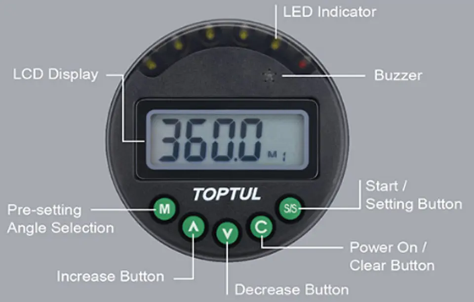 Adaptador Digital Angular DTD-360A TOPTUL 2