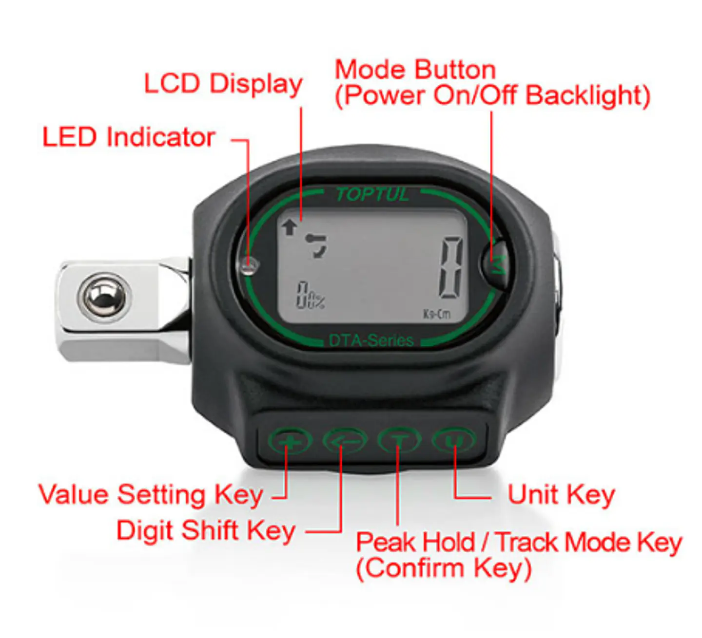 Adaptador digital Torque TOPTUL 2