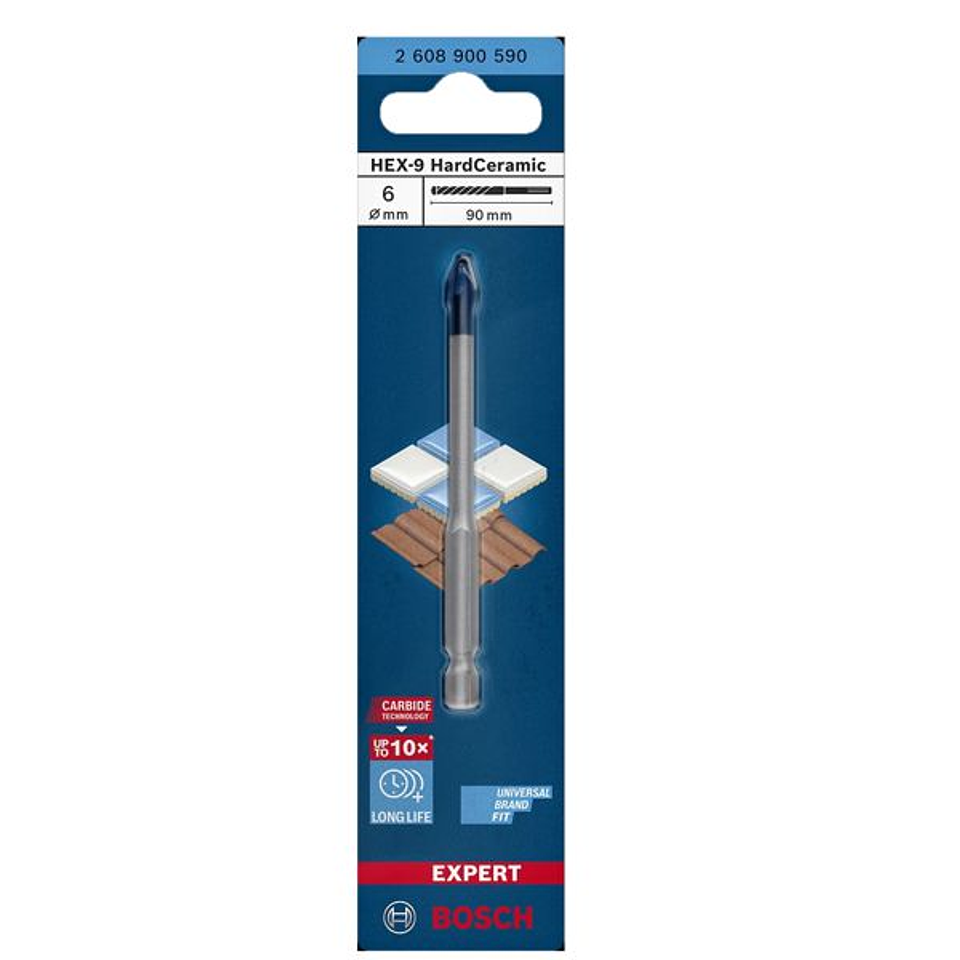 Broca para Cerâmicos Duros EXPERT HEX-9 HARDCERAMIC BOSCH 7