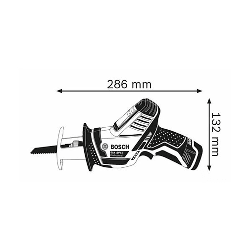 Serra sabre sem fio GSA 12V-14 + 2 Baterias 12V 3.0Ah BOSCH 2