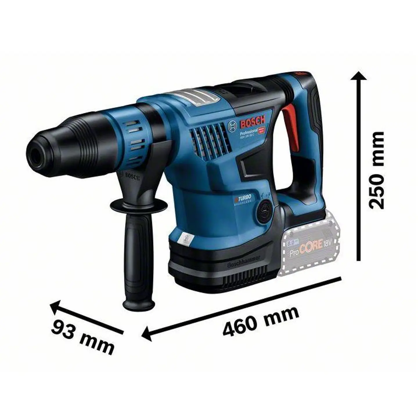 Martelo perfurador sem fio BITURBO com SDS max GBH 18V-36 C BOSCH 2