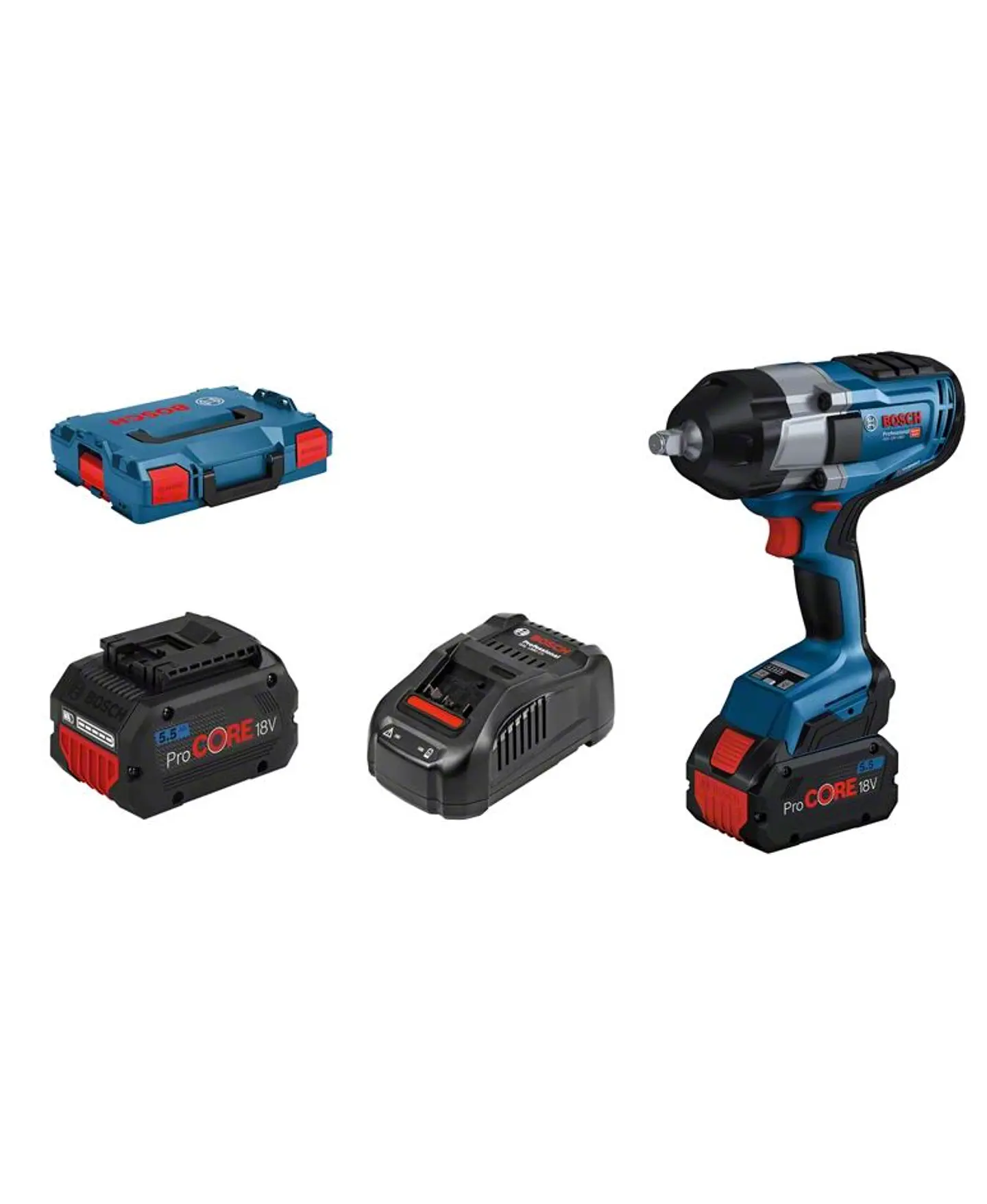 Aparafusadora de Impacto BITURBO GDS 18V-1000 + 2 Baterias ProCORE18V 5.5Ah BOSCH 1