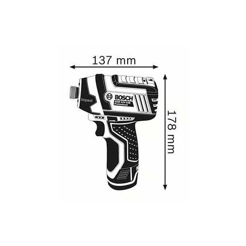 Aparafusadora de impacto sem fio GDR 12V-105 + 2 Baterias 12V 2.0Ah BOSCH 3