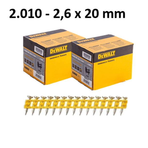 Kit de Maquina de pregar / Pregadora de Betão XR18V DCN890P2  + 5.025 Pregos DCN890 DEWALT 2