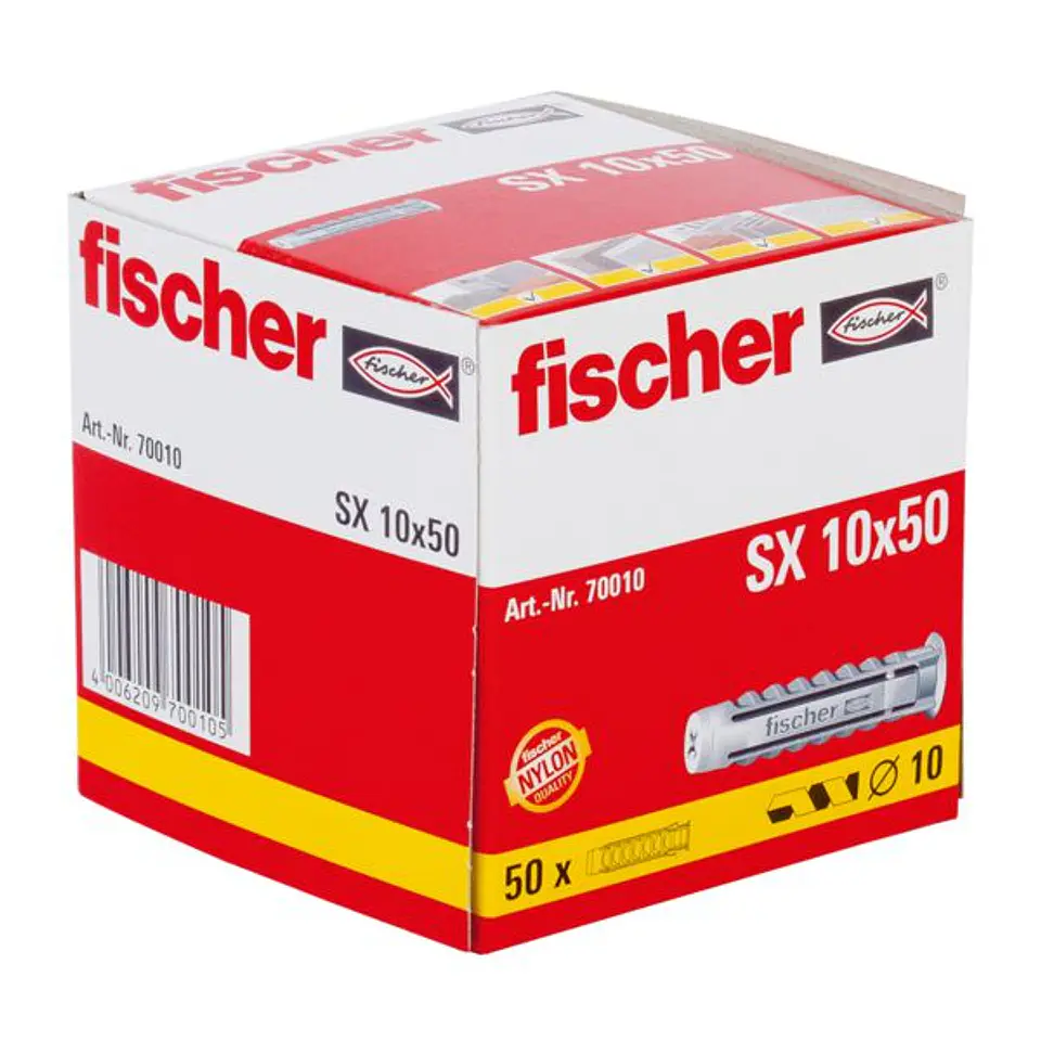 Buchas de expansão Nylon SX FISCHER (caixa) 5